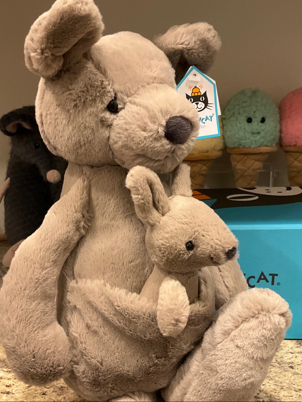 Jellycat Kara Kangaroo with baby Joey